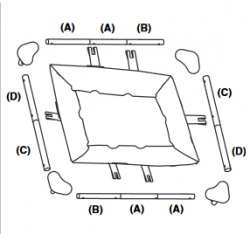 Горизонтальная балка (C) для бассейна Rectangular Frame 450x220x84 см 30 шт/упак 10568 - фото 4